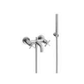 Bateria wannowa ścienna z główką prysznicową Cristina Rubinetterie Cross Road CRICR180