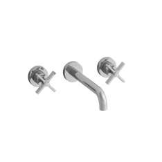 Bateria umywalkowa ścienna 3-otworowa Cristina Rubinetterie Cross Road CRICR242