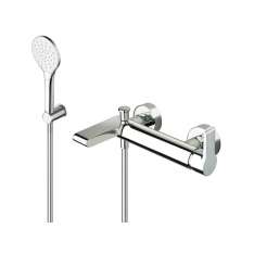 Bateria wannowa ścienna z główką prysznicową Cristina Rubinetterie Delta CRIDE180