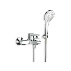 Jednouchwytowa bateria wannowa ścienna z główką prysznicową Cristina Rubinetterie Euromade CRIEM100