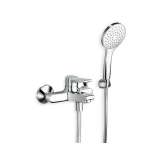 Jednouchwytowa bateria wannowa ścienna z główką prysznicową Cristina Rubinetterie Euromade CRIEM100