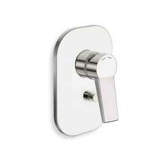 Jednouchwytowa bateria prysznicowa z przełącznikiem z płytką Cristina Rubinetterie Euromade CRIEM659