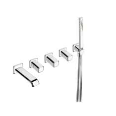 Zestaw wannowy naścienny z przełącznikiem z główką prysznicową Cristina Rubinetterie Italy CRIIT165