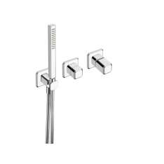 Zestaw wannowy jednouchwytowy z rozdzielaczem z główką prysznicową Cristina Rubinetterie Italy CRIIT603