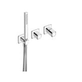 Zestaw wannowy jednouchwytowy z rozdzielaczem z główką prysznicową Cristina Rubinetterie Italy CRIIT603