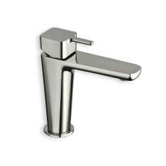 Nowoczesna metalowa bateria umywalkowa nablatowa z perlatorem, z automatycznie wyciąganym odpływem Cristina Rubinetterie King CR