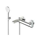 Bateria wannowa ścienna z główką prysznicową Cristina Rubinetterie Omega CRIOG180