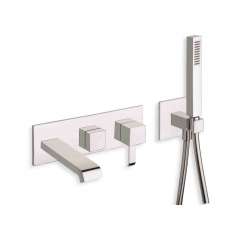 Zestaw wannowy ścienny z rozdzielaczem Cristina Rubinetterie Quadri CRIQM103