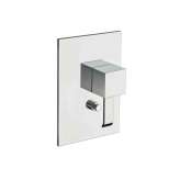 Bateria wannowa ścienna z przełącznikiem z płytką Cristina Rubinetterie Quadri CRIQM689