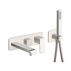 Zestaw wannowy naścienny z główką prysznicową Cristina Rubinetterie Quadri S CRIQS103