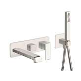 Zestaw wannowy naścienny z główką prysznicową Cristina Rubinetterie Quadri S CRIQS103