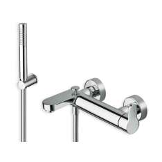 Zestaw wannowy naścienny z główką prysznicową Cristina Rubinetterie Round CRIRN100