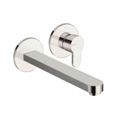 2-otworowa bateria umywalkowa ścienna, jednouchwytowa Cristina Rubinetterie Round CRIRN259