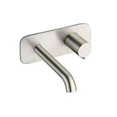 Jednouchwytowa bateria umywalkowa ścienna z płytką Cristina Rubinetterie Rx CRIRx256