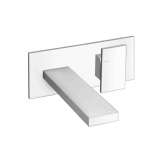 Bateria umywalkowa ścienna z płytką Cristina Rubinetterie Tabula CRITA256