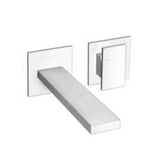 2-otworowa bateria umywalkowa ścienna, jednouchwytowa Cristina Rubinetterie Tabula CRITA259