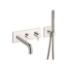 Zestaw wannowy jednouchwytowy z główką prysznicową Cristina Rubinetterie Tricolore Verde CRITV102