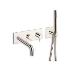 Zestaw wannowy jednouchwytowy z główką prysznicową Cristina Rubinetterie Tricolore Verde CRITV103