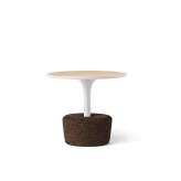 Okrągły stolik kawowy z forniru drewnianego DAM FLORA SMALL LOW