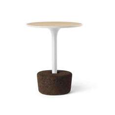 Okrągły stolik kawowy z forniru drewnianego DAM FLORA SMALL TALL