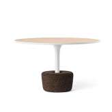Okrągły stolik kawowy z forniru drewnianego DAM FLORA WIDE TALL