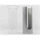 Wazon z aluminium i szkła Danese Milano CAMICIA A