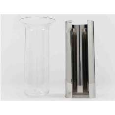 Wazon ze szkła i stali nierdzewnej Danese Milano CAMICIA B