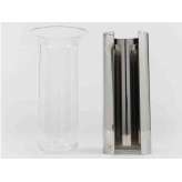 Wazon ze szkła i stali nierdzewnej Danese Milano CAMICIA B