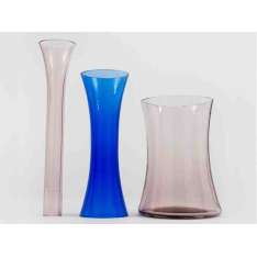 Zestaw wazonów z dmuchanego szkła Murano Danese Milano MURANO D