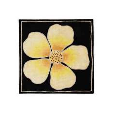 Kwadratowy dywanik z kwiatowym wzorem Deirdre Dyson FLEUR