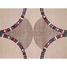 Ręcznie wykonany prostokątny dywanik Deirdre Dyson BEJEWELLED Mosaic