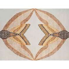 Ręcznie wykonany prostokątny dywanik Deirdre Dyson HAWK MOTH Mosaic