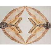 Ręcznie wykonany prostokątny dywanik Deirdre Dyson HAWK MOTH Mosaic