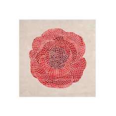 Kwadratowy dywanik z kwiatowym wzorem Deirdre Dyson ROSE Mosaic