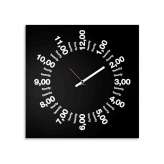 Zegar ścienny płytowy Designobject.it ONLY HOURS