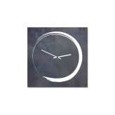 Zegar ścienny płytowy Designobject.it S-ENSO BLACK STEEL