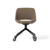 Krzesło biurowe z tkaniny z podstawą 4-Spoke na kółkach Diemme Clea