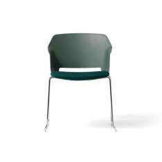 Krzesło z polipropylenu na płozie z podłokietnikami Diemme Clop