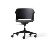 Krzesło biurowe z polipropylenu o regulowanej wysokości na kółkach Diemme Clop