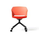 Krzesło biurowe z polipropylenu z podstawą 4-Spoke i podłokietnikami Diemme Clop