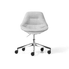 Krzesło biurowe z tkaniny z podstawą 5-Spoke na kółkach Diemme Eon