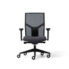 Krzesło biurowe z siatki z podstawą 5-Spoke z podłokietnikami Diemme Fit