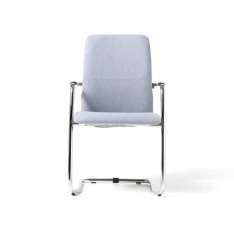 Krzesło wspornikowe z tkaniny z podłokietnikami Diemme Social