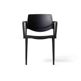 Sztaplowane krzesło recepcyjne z polipropylenu z podłokietnikami Diemme Sunny New