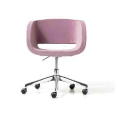 Krzesło biurowe z tkaniny z podstawą 5-Spoke na kółkach Diemme Vanity