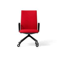 Krzesło biurowe z tkaniny o regulowanej wysokości z podstawą 4-Spoke na kółkach Diemme Velvet