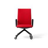 Krzesło biurowe z tkaniny o regulowanej wysokości z podstawą 4-Spoke na kółkach Diemme Velvet