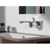 Bateria umywalkowa ścienna z mosiądzu chromowanego Dornbracht Lissé