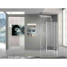 Narożna kryształowa kabina prysznicowa z drzwiami uchylnymi Duka PURA 5000 NEW