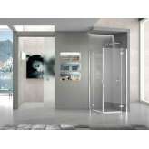 Narożna kryształowa kabina prysznicowa z drzwiami uchylnymi Duka PURA 5000 NEW